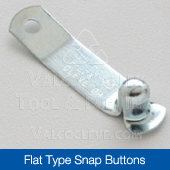 Flat-type F-Series snap button